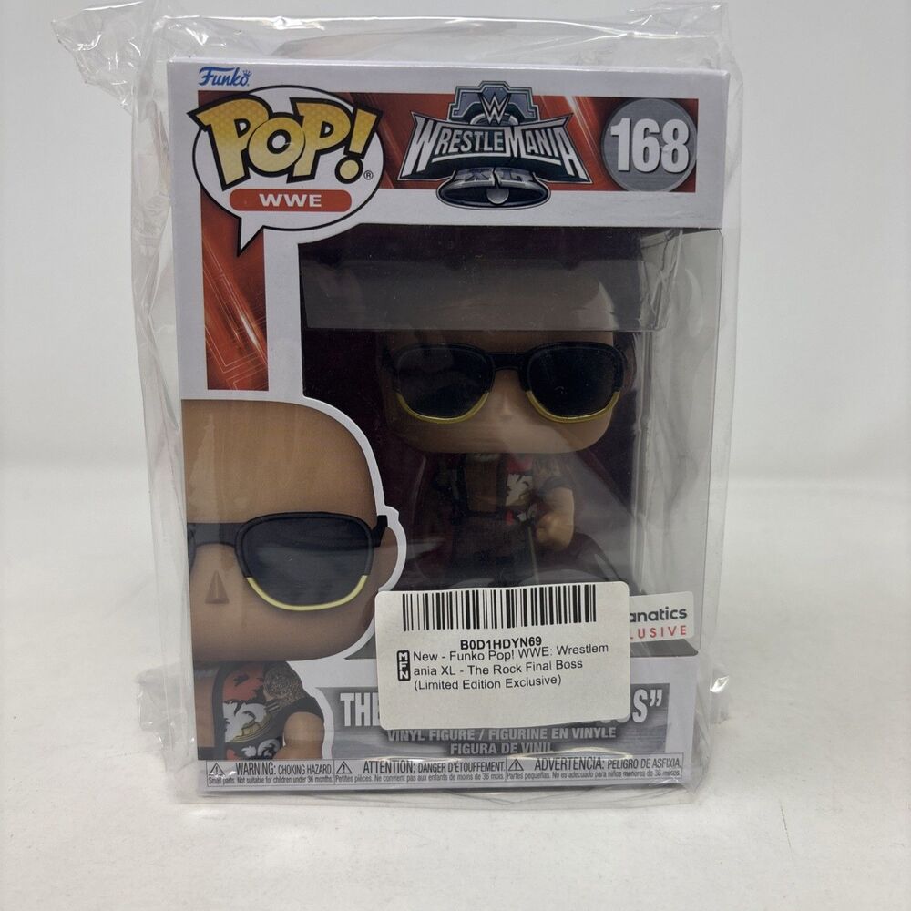 Funko Pop Vinyl WWE The Rock Final Boss #168 Fanatics Exclusive NIB